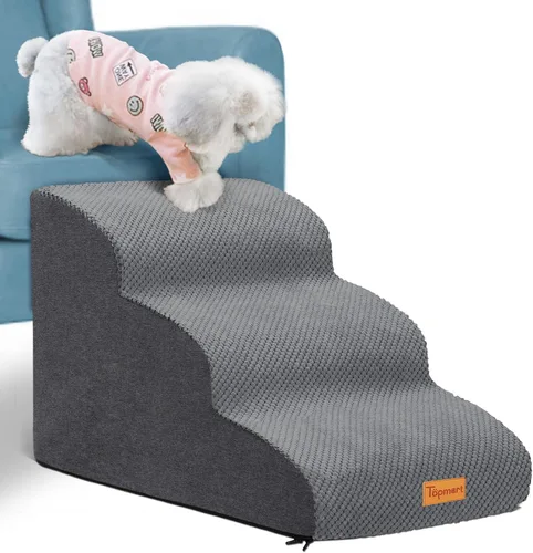 Miniatura 26 de Topmart High Density Foam Pet Steps 2 Tiers,11.8" High,Non-Slip Dog Stairs,Soft Foam Dog Ramp Ladder,Best for Injured,Older Cats,Pets with Joint