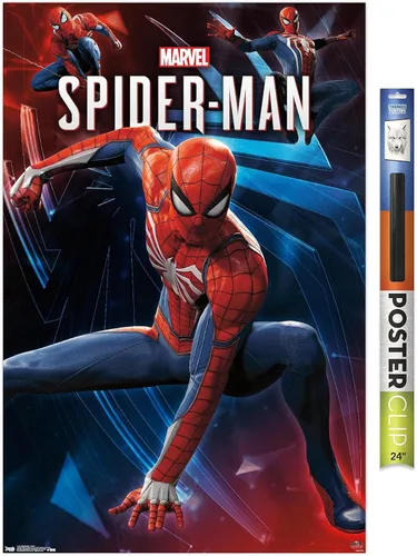 Miniatura 18 de Trends International Marvel Comics - Póster de pared de Spider-Man, poses, 22.375 x 34 pulgadas, versión enmarcada en negro Versión con marco negro