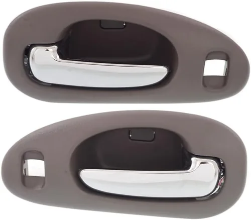 Miniatura 8 de Manija de puerta interior para Chrysler LHS 1999-2001 con bisel gris delantero del lado del conductor con palanca cromada Con orificio de bloqueo