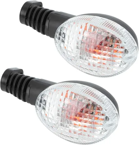 Miniatura 7 de Estink 2 luces intermitentes para motocicleta, intermitentes secuenciales LED ámbar que fluyen, ajuste universal para KLX250 EX250 2008-2012, Negro
