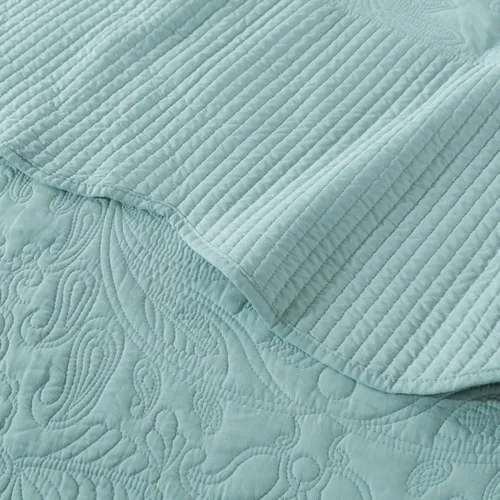 Miniatura 297 de HoneiLife - Juego de colcha de tamaño Queen, juego de ropa de cama de pana bordada de 3 piezas, colcha de lujo, ligera, cálida, para todas las Pana