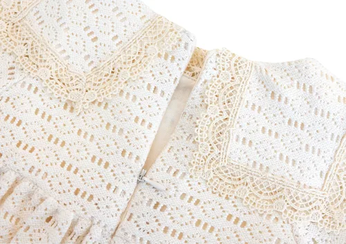Miniatura 5 de Lilax Vestido de encaje de manga larga para bebé niña Vestido de novia vintage
