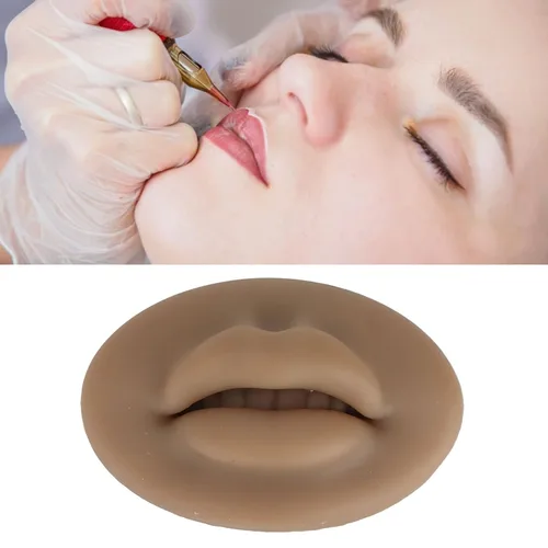 Miniatura 2 de Labios de silicona 3D semipermanentes de tacto real con imitación para labios de entrenamiento, lengua de oído, boca de ojos, silicona 3D