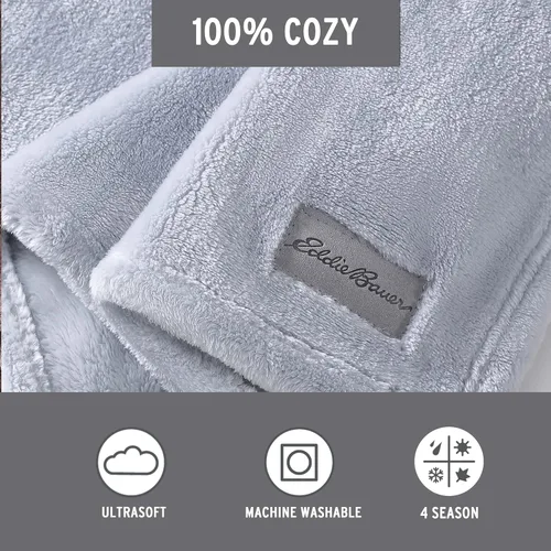 Miniatura 2 de Eddie Bauer - Manta, sherpa reversible súper suave y ropa de cama de forro polar cepillado, manta para sofá, ideal para descansar
