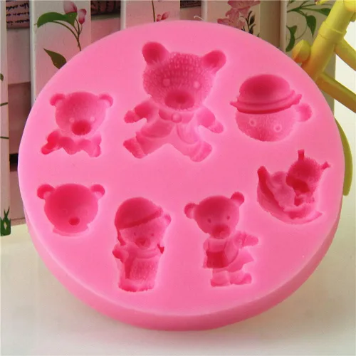 Miniatura 3 de Lindos moldes de silicona para fondant de bebé, arcilla polimérica, caramelo, chocolate, pasta de goma, bricolaje, fiesta, cupcake, decoración