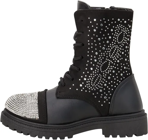 Miniatura 4 de bebe Botas de invierno para niñas Botas de combate resistentes al agua con diamantes de imitación (11-4)