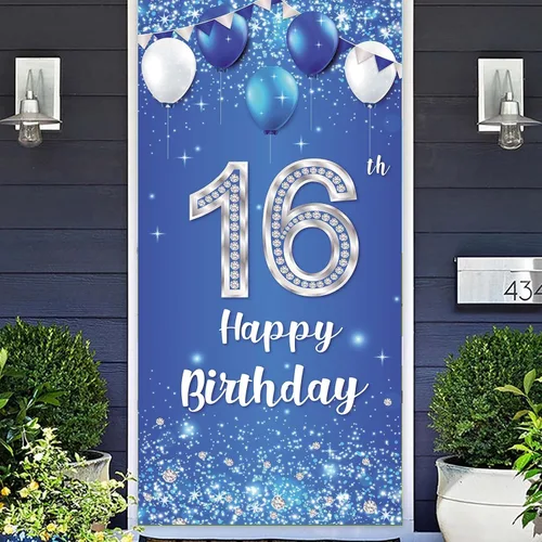 Miniatura 7 de COOSOAR Cartel de feliz cumpleaños número 14, globos de cristal brillantes estrellas confeti decoración para niños y niñas, fiesta de cumpleaños