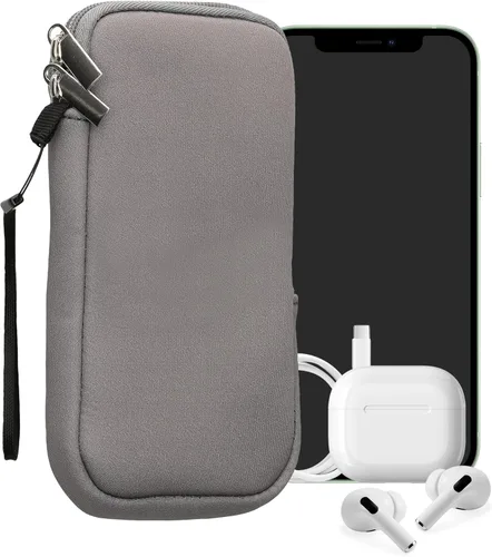 Miniatura 98 de kwmobile Funda universal para teléfono tamaño XS - 3,5/4 pulgadas - Funda de neopreno para teléfono inteligente con cremallera - Funda impermeable
