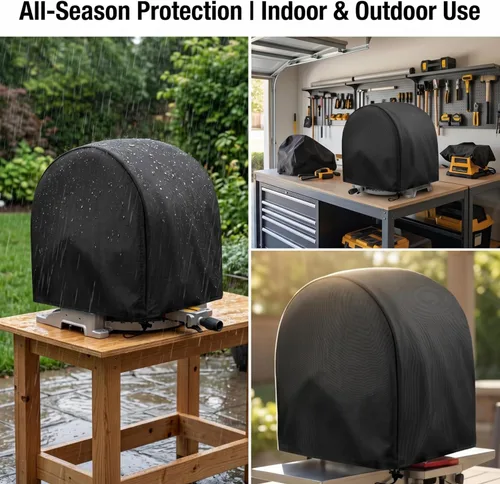 Miniatura 7 de Cubierta para sierras ingletadoras, 28 pulgadas de largo x 24 pulgadas de ancho x 28 pulgadas de alto, tela Oxford impermeable de alta densidad