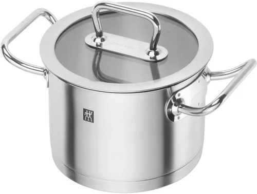 ZWILLING 65123-160 Z1006-096 Pro Stock Pot, 6.3 pulgadas (6.3 in) (con tapa de vidrio), doble mano, tipo profundo, acero inoxidable, estructura