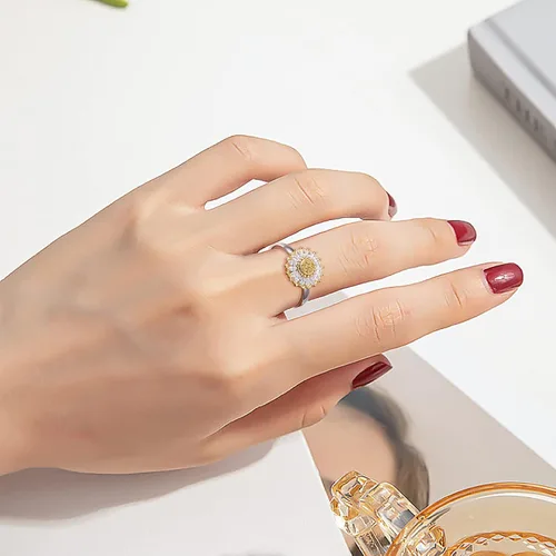 Miniatura 4 de Anillos giratorios de plata de ley S925 para ansiedad, preocupación, aliviar el aburrimiento, TDAH, autismo, banda para mujeres y adolescentes