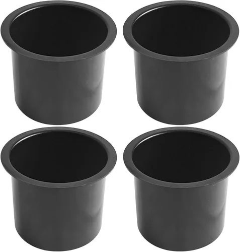 Miniatura 8 de SEETOOOGAMES Inserto de taza para mesa de póquer de aluminio jumbo con caída (paquete de 2) (negro)