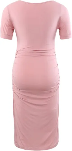 Miniatura 5 de Peauty - Vestido bodycon de maternidad, con los costados fruncidos, de manga corta y 34, para uso diario y baby shower