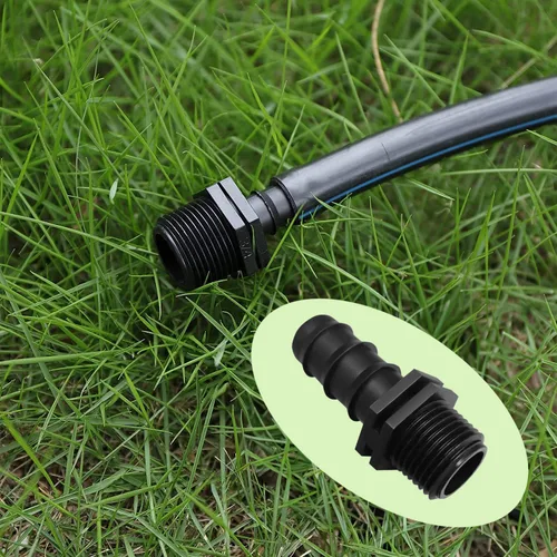 Miniatura 5 de Conector de manguera de PVC de púas de 5 piezas de 3/4 pulgadas - Juego de piezas de adaptador de conector de manguera de jardín MNPT de 3/4 pulgadas