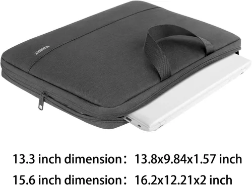 Miniatura 3 de Ytonet Funda profesional para transportar laptop de 13 a 13.3 pulgadas, delgada, con asas, resistente al agua, compatible con laptops MacBook Air