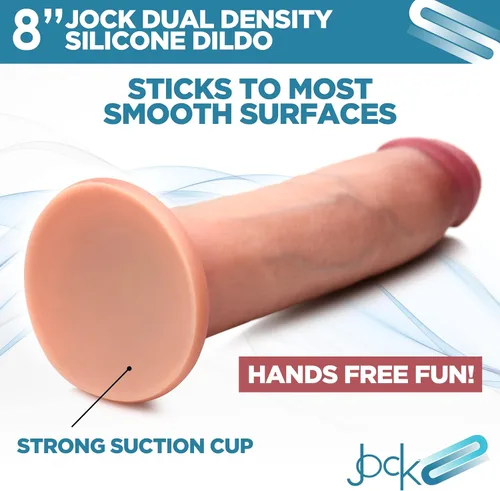 Miniatura 28 de CURVE TOYS Consolador Jock de doble densidad de 6 pulgadas para hombres, mujeres y parejas. Consolador de silicona de alta calidad ultra realista