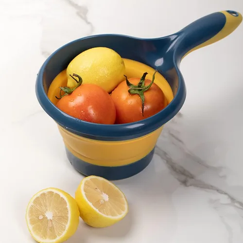 Miniatura 2 de Yardwe Cucharón de agua plegable con mango largo, cuchara de agua plegable portátil con gancho para colgar de 10.62 pulgadas, para uso doméstico