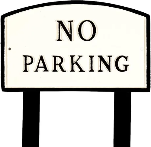 Miniatura 7 de Montague Metal Products SP-8sm-BG Placa de declaración de arco sin estacionamiento, pequeña, negra y dorada Negro/Oro