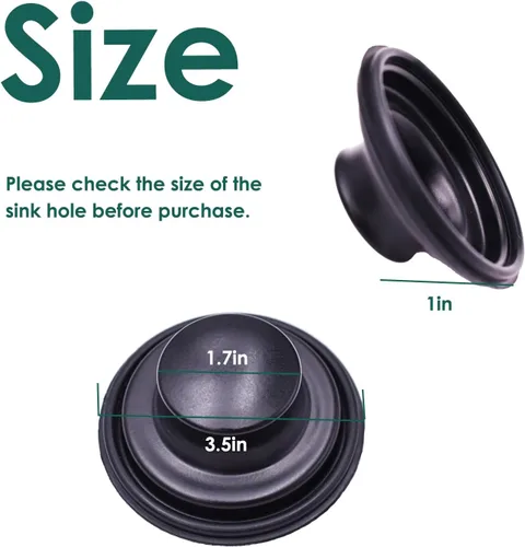 Miniatura 2 de Tapón para fregadero de cocina de 3.5 pulgadas, cubierta de enchufe de acero inoxidable para desagüe de cocina estándar con eliminación de basura
