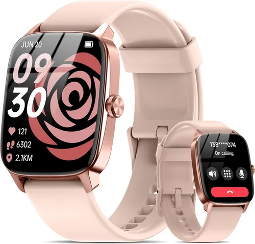 Miniatura 10 de Reloj inteligente para hombres y mujeres, llamada Bluetooth, pantalla táctil HD de 1.85 pulgadas, reloj inteligente de voz AI, rastreador