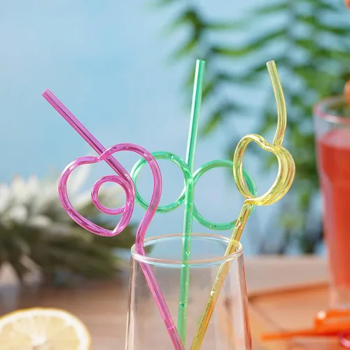 Miniatura 3 de 24 piezas de pajitas locas y divertidas para niños, pajitas reutilizables de plástico con bucle espiral para actividades en el aula, regalo