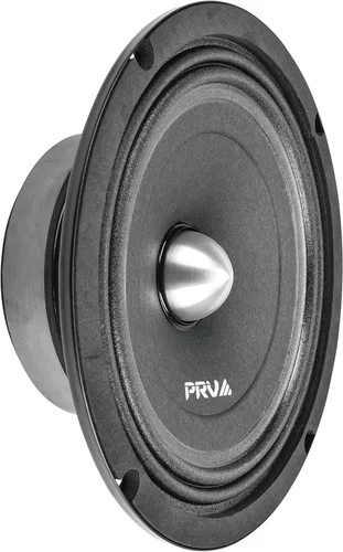 PRV Audio Altavoz Buller de rango medio superficial de 8 pulgadas 8MR400B-4 delgado, 4 ohmios, altavoces delgados para automóvil de montaje poco