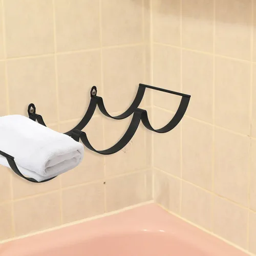 Miniatura 8 de STOBAZA Soporte para toallas de papel para baño, estante de pañuelos montado en la pared, estante decorativo para toallas de cocina