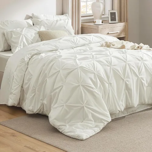 Miniatura 49 de Bedsure - Juego de edredón tamaño matrimonial verde azulado - Juego de ropa de cama tamaño matrimonial en una bolsa de 7 piezas, juego de cama 14