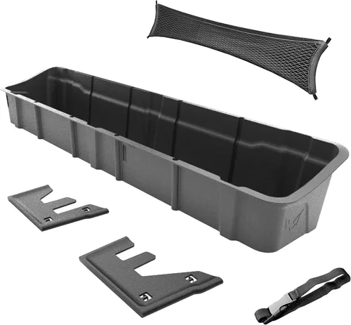 MaxMate Caja de almacenamiento para debajo del asiento compatible con Ford F-150 2015-2026; F-250 F-350 SD Supercrew Cab 2017-2026, organizador de