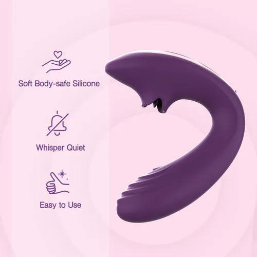 Miniatura 6 de Tracy's Dog Vibrador para lamer el clítoris, juguetes para adultos con lengua con control remoto para mujeres y parejas, juguete sexual vibratorio