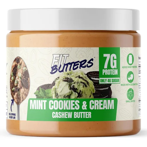 Miniatura 10 de FIt Butters Rory's Cookie Monster Madness (Galletas y Crema de Galleta Mantequilla de Anacardo), Mantequilla de Nueces con Proteína Añadida y Aceite