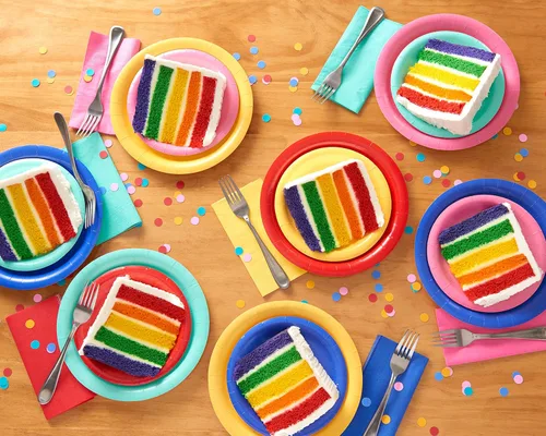 Miniatura 4 de American Greetings Servilletas de almuerzo arcoíris de 50 unidades Servilletas de almuerzo multicolor