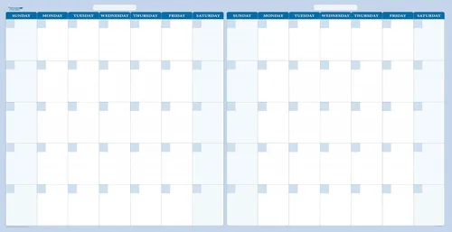 Miniatura 5 de 24" X 18" Sky Blue 60-Day Premium Dry-Erase Vertical Wall Planner - Lasts a lifetime wihtout staining. Marker and Eraser Included
