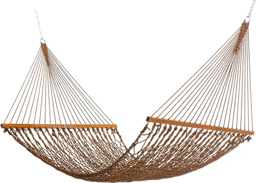 Miniatura 13 de Original Pawleys Island Hamaca grande de cuerda DuraCord de avena – 13 pies x 55 pulgadas, 2 personas, capacidad de 450 libras, barra esparcidora