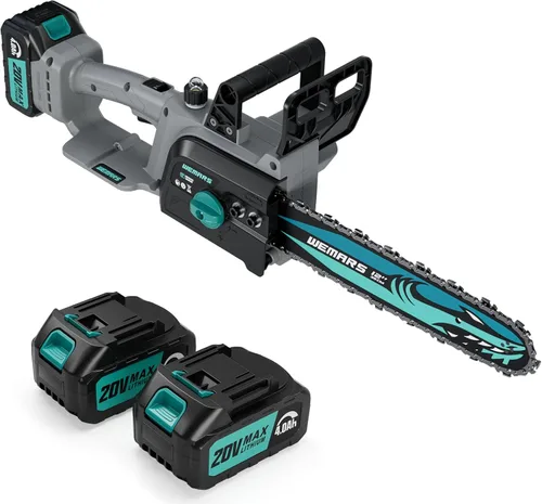 Miniatura 8 de Mini motosierra de 6 pulgadas con 2 baterías, mini motosierras eléctricas inalámbricas de mano, portátil, pequeña motosierra para corte de madera