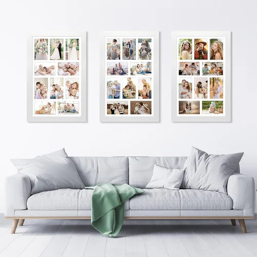 Miniatura 835 de Marcos de Fotos Collage de 13.5X15.5 con 7 Aberturas para Fotos de 4X6, Marco de Fotos Múltiples con Paspartú para Decoración de Pared, Grano