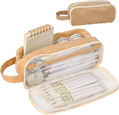 Miniatura 11 de Estuche de lápices de gran capacidad de 5 compartimentos, estuche grande para lápices, bolsa de bolígrafos, caja de lápices, organizador