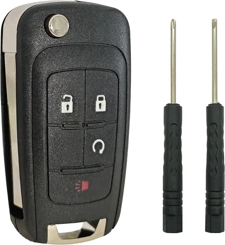 Miniatura 12 de Carcasa de repuesto para llavero compatible con Chevrolet Chevy Equinox Sonic GMC Terrain, control remoto de entrada sin llave para llave de coche