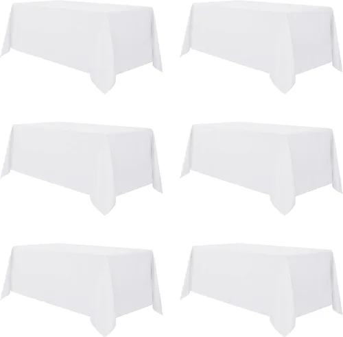 Miniatura 57 de sancua - Paquete de 2 manteles cuadrados de poliéster, de 54 x 54 pulgadas, resistentes a las manchas y a las arrugas, lavables, para mesas de Beige