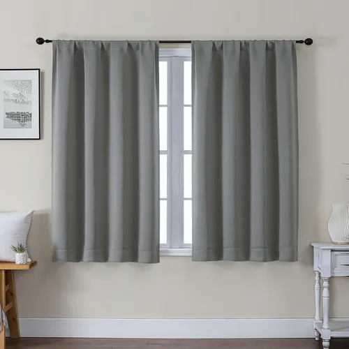 Miniatura 152 de Gwine Cortinas opacas para dormitorio, 54 pulgadas de largo, paneles de cortina de ventana con aislamiento térmico y reducción de ruido, cortinas