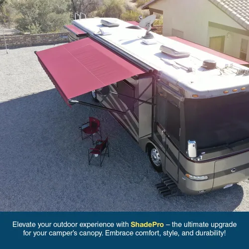 Miniatura 6 de Shade Pro RV Tela de repuesto para toldo Vinilo duradero de grado premium 16' [tela de 15' 2"], toldo para cámper azul grisáceo en degradé Slate