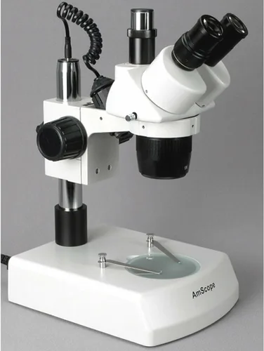 Miniatura 2 de AmScope Microscopio estéreo trinocular SW-2T24Z, oculares WH10x, aumento 20X/40X/80X, objetivo 2X/4X, iluminación halógena superior e inferior