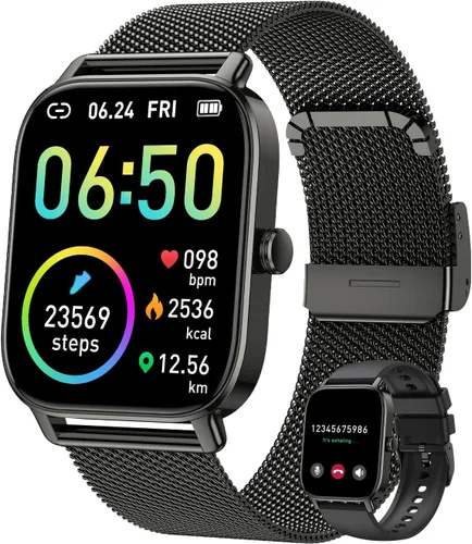 Reloj inteligente para hombres y mujeres ICHPULG para fitness: para correr, responder, hacer llamadas, digital, relojes para hombres, impermeable,