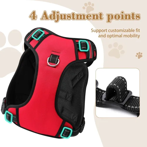 Miniatura 3 de NOYAL Arnés de elevación para perros para mascotas mayores y lesionadas – Cabestrillo de soporte de cuerpo completo con malla transpirable, Rojo 1