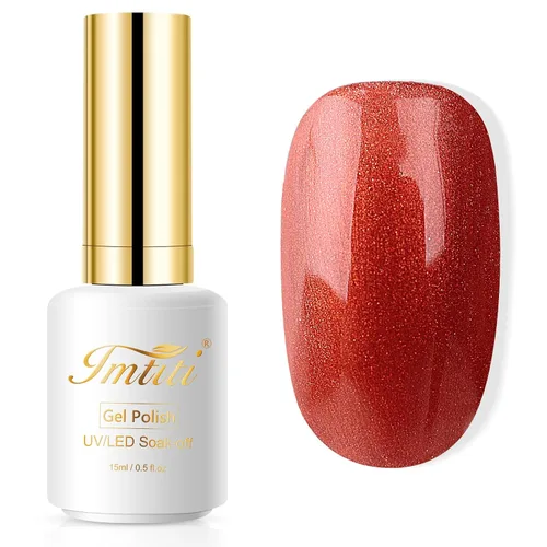 Miniatura 19 de Esmalte de uñas en gel color rojo oscuro, 1 unidad, 0.5 onzas líquidas, color rojo marronado, esmalte de remoción UV LED, arte de uñas/salón de rojo