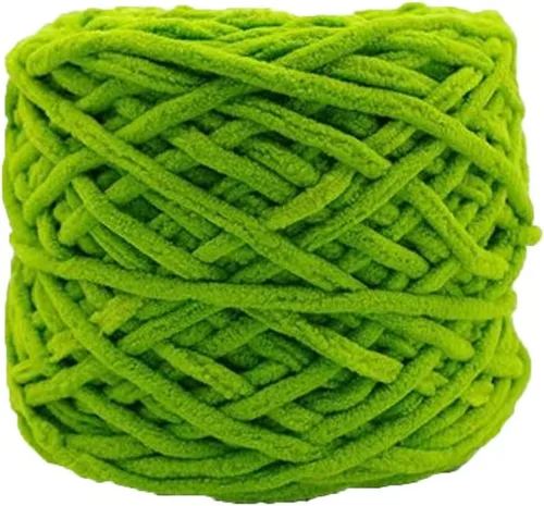 Miniatura 20 de Hilo de felpilla grueso y esponjoso, color negro, grueso, lavable, suave y cálido, hilo de punto a mano, hilo accesorio, 5.64 oz