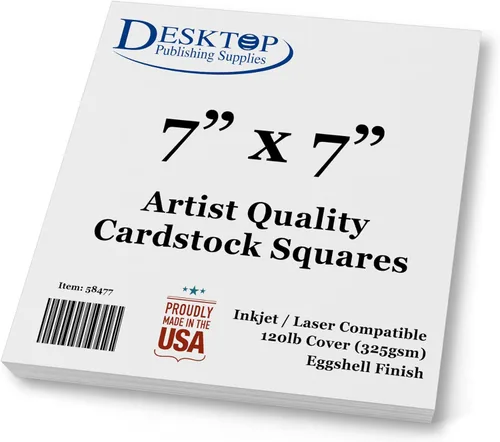 Miniatura 4 de Cuadrados de cartulina blanca de alta calidad, acabado de cáscara de huevo de calidad para dibujo de artista, para repuesto de arte giratorio