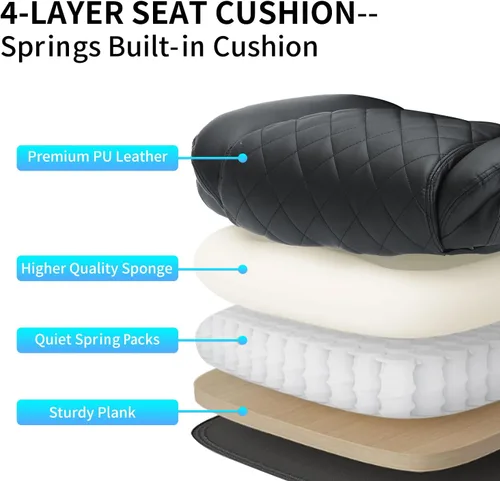 Miniatura 7 de Silla de oficina grande y alta de 400 libras, silla de escritorio ergonómica de respaldo alto con soporte lumbar, silla ejecutiva de piel sintética