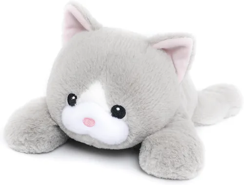 WEIGEDU Animal de Peluche de Gato con Peso con Ojos Bordados y Paquete de Peso Extraíble - 20 Pulgadas, 2.3 Libras para Niños y Adultos