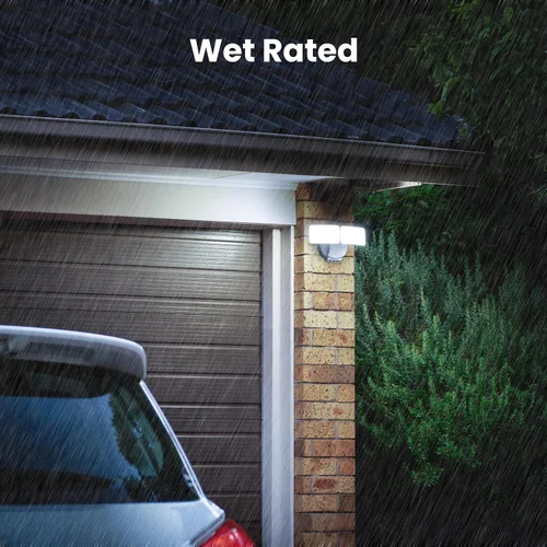 Miniatura 7 de Feit Electric Luz de inundación LED con sensor de movimiento, luz de seguridad de doble cabezal de 2000 lúmenes, 5CCT (2700K-6500K), luz al aire